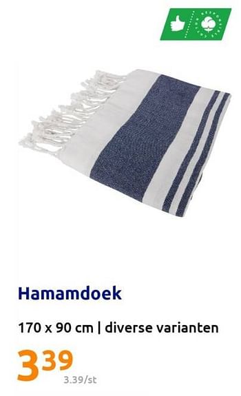 Promotions Hamamdoek - Produit Maison - Action - Valide de 03/05/2023 à 09/05/2023 chez Action