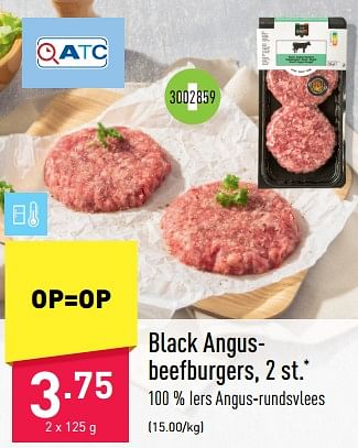 Promoties Black angusbeefburgers - Huismerk - Aldi - Geldig van 08/05/2023 tot 13/05/2023 bij Aldi