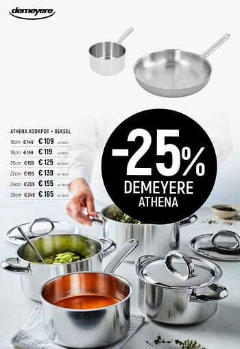 Promoties Athena kookpot + deksel - Demeyere - Geldig van 01/05/2023 tot 31/05/2023 bij Freetime
