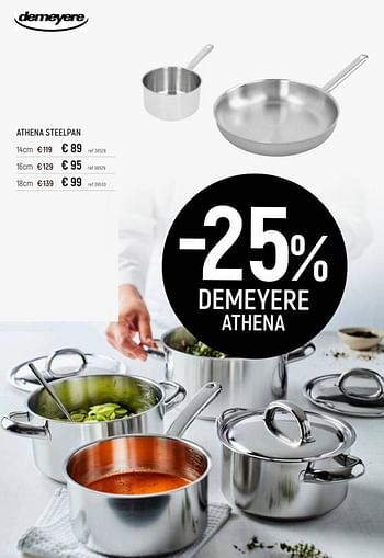 Promoties Athena steelpan - Demeyere - Geldig van 01/05/2023 tot 31/05/2023 bij Freetime