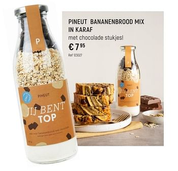 Promoties Pineut bananenbrood mix in karaf - Pineut - Geldig van 01/05/2023 tot 31/05/2023 bij Freetime