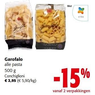 Promoties Garofalo pasta conchiglioni - Garofalo - Geldig van 03/05/2023 tot 16/05/2023 bij Colruyt