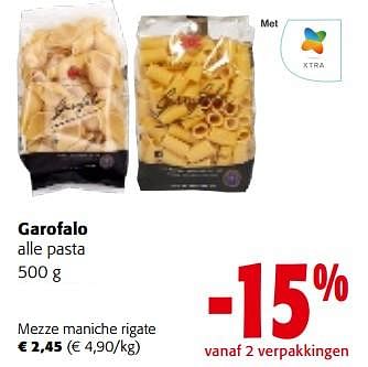 Promoties Garofalo pasta mezze maniche rigate - Garofalo - Geldig van 03/05/2023 tot 16/05/2023 bij Colruyt