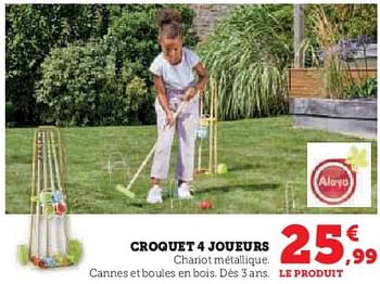 Promoties Croquet 4 joueurs - Huismerk - Super U - Geldig van 03/05/2023 tot 14/05/2023 bij Super U