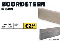 Boordsteen in beton 100x20x6 grijs-Huismerk - Bouwcenter Frans Vlaeminck