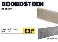 Boordsteen in beton 100x20x6 zwart-Huismerk - Bouwcenter Frans Vlaeminck
