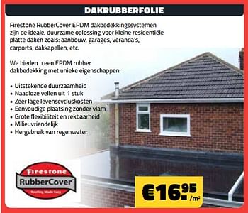 Promoties Dakrubberfolie - Firestone - Geldig van 03/05/2023 tot 31/05/2023 bij Bouwcenter Frans Vlaeminck