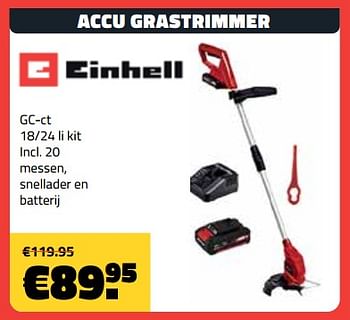 Promoties Einhell accu grastrimmer - Einhell - Geldig van 03/05/2023 tot 31/05/2023 bij Bouwcenter Frans Vlaeminck