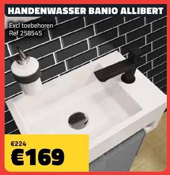 Promoties Handenwasser banio allibert - Allibert - Geldig van 03/05/2023 tot 31/05/2023 bij Bouwcenter Frans Vlaeminck