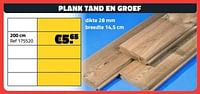 Plank tand en groef 200 cm-Huismerk - Bouwcenter Frans Vlaeminck