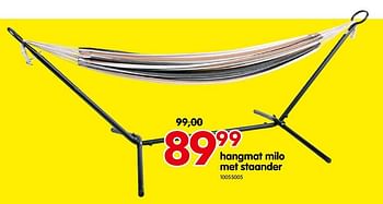 Promoties Hangmat milo met staander - Huismerk - Yess - Geldig van 08/05/2023 tot 22/05/2023 bij yess!