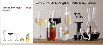 Promotions 4x verre à vin rouge - Moods - Valide de 06/05/2023 à 11/06/2023 chez Euro Shop