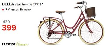 Promotions Bella vélo femme 17``-19`` - Prestige Fietsen - Valide de 06/05/2023 à 11/06/2023 chez Euro Shop
