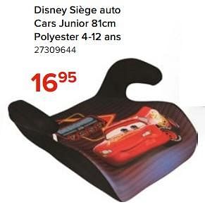 Promotions Disney siège auto cars junior polyester - Disney - Valide de 06/05/2023 à 11/06/2023 chez Euro Shop