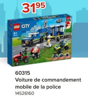 Promotions 60315 voiture de commandement mobile de la police - Lego - Valide de 06/05/2023 à 11/06/2023 chez Euro Shop