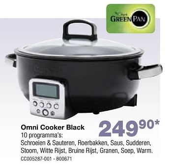 Promoties Greenpan omni cooker black cc005287-001 - Greenpan - Geldig van 01/05/2023 tot 21/05/2023 bij Home & Co