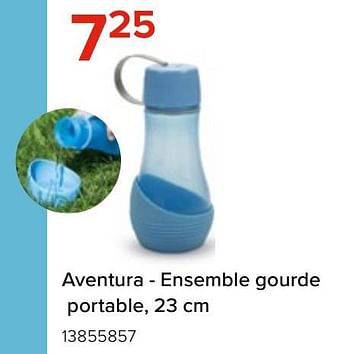 Promotions Aventura - ensemble gourde portable - Produit Maison - Euroshop - Valide de 06/05/2023 à 11/06/2023 chez Euro Shop