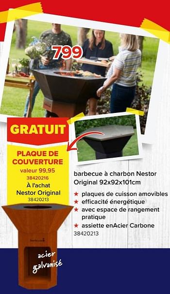 Promotions Barbecue à charbon nestor original - Produit Maison - Euroshop - Valide de 06/05/2023 à 11/06/2023 chez Euro Shop