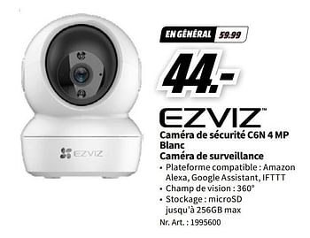 Promotions Ezviz caméra de sécurité c6n 4 mp blanc caméra de surveillance - Ezviz - Valide de 06/05/2023 à 14/05/2023 chez Media Markt