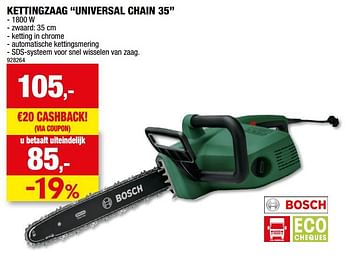 Promoties Bosch kettingzaag universal chain 35 - Bosch - Geldig van 03/05/2023 tot 14/05/2023 bij Hubo