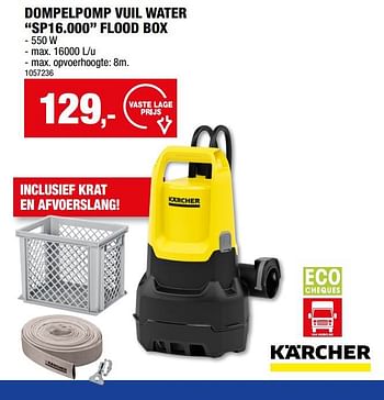 Promoties Kärcher dompelpomp vuil water sp16.000 flood box - Kärcher - Geldig van 03/05/2023 tot 14/05/2023 bij Hubo
