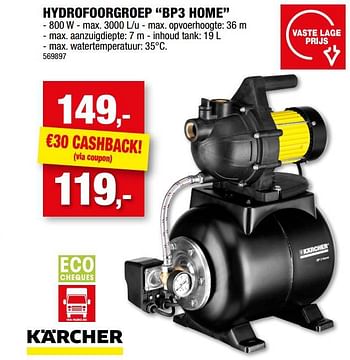 Promoties Kärcher hydrofoorgroep bp3 home - Kärcher - Geldig van 03/05/2023 tot 14/05/2023 bij Hubo