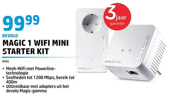 Promoties Devolo magic 1 wifi mini starter kit - Devolo - Geldig van 01/05/2023 tot 31/05/2023 bij Beecom