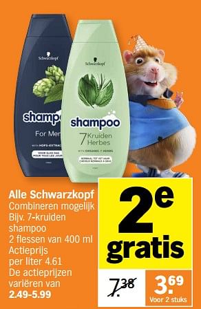 Promotions 7-kruiden shampoo - Schwarzkopf - Valide de 08/05/2023 à 14/05/2023 chez Albert Heijn