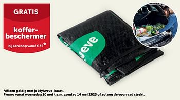 Promoties Gratis kofferbeschermer bij aankoop vanaf € 35 - Huismerk - Aveve - Geldig van 10/05/2023 tot 20/05/2023 bij Aveve