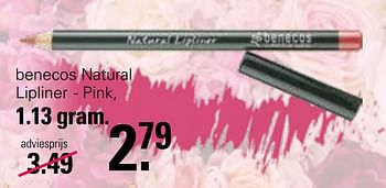 Promotions Benecos natural lipliner - pink - Benecos - Valide de 28/04/2023 à 15/05/2023 chez De Online Drogist
