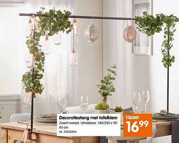 Promoties Decoratiestang met tafelklem - Huismerk - Fun - Geldig van 03/05/2023 tot 16/05/2023 bij Fun
