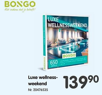 Promoties Luxe wellnessweekend - Bongo - Geldig van 03/05/2023 tot 16/05/2023 bij Fun