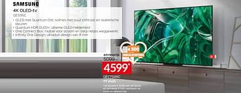 Promoties Samsung 4k oled-tv qe77s95c - Samsung - Geldig van 05/05/2023 tot 03/06/2023 bij Selexion