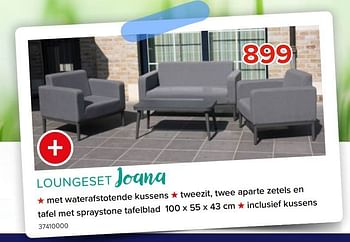 Promoties Loungeset joana - Huismerk - Euroshop - Geldig van 08/05/2023 tot 11/06/2023 bij Euro Shop