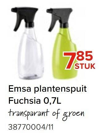 Promoties Emsa plantenspuit fuchsia - Huismerk - Euroshop - Geldig van 08/05/2023 tot 11/06/2023 bij Euro Shop