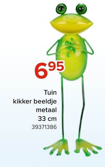 Promoties Tuin kikker beeldje metaal - Huismerk - Euroshop - Geldig van 08/05/2023 tot 11/06/2023 bij Euro Shop