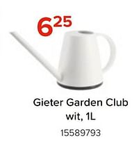 Gieter garden club wit-Huismerk - Euroshop