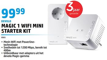 Promoties Devolo magic 1 wifi mini starter kit - Devolo - Geldig van 01/05/2023 tot 31/05/2023 bij VCD