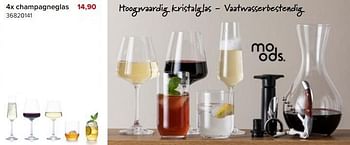 Promoties 4x champagneglas - Moods - Geldig van 08/05/2023 tot 11/06/2023 bij Euro Shop