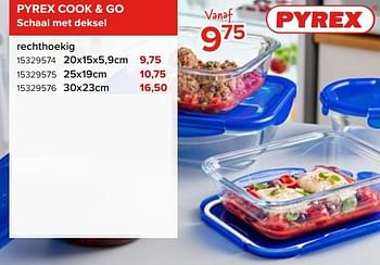 Promotions Pyrex cook + go schaal met deksel rechthoekig - Pyrex - Valide de 08/05/2023 à 11/06/2023 chez Euro Shop