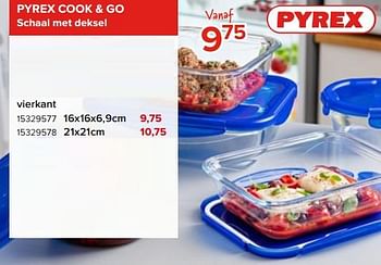Promotions Pyrex cook + go schaal met deksel vierkant - Pyrex - Valide de 08/05/2023 à 11/06/2023 chez Euro Shop