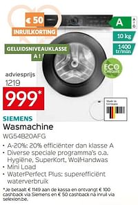 Siemens wasmachine wg54b20afg-Siemens