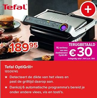 Promoties Tefal optigrill+ - Tefal - Geldig van 08/05/2023 tot 11/06/2023 bij Euro Shop