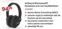 Artsound brainwave07 draadloze over-ear hoofdtelefoon-Artsound