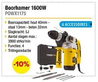 Powerplus boorhamer 1600w powx1175 -10%-Powerplus