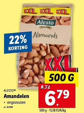 Promoties Amandelen - Alesto - Geldig van 17/05/2023 tot 23/05/2023 bij Lidl