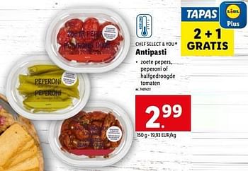 Promoties Antipasti - Chef select & you - Geldig van 17/05/2023 tot 23/05/2023 bij Lidl