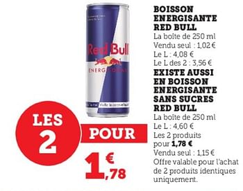 Promoties Boisson energisante red bull - Red Bull - Geldig van 03/05/2023 tot 14/05/2023 bij Super U
