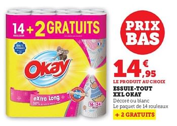 Promotions Essuie-tout xxl okay - Okay - Valide de 03/05/2023 à 14/05/2023 chez Super U