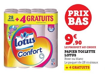 Promotions Papier toilette lotus - Lotus Nalys - Valide de 03/05/2023 à 14/05/2023 chez Super U